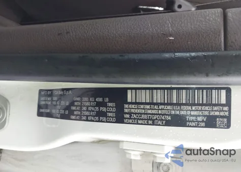 2016 Jeep Renegade Latitude z USA, uszkodzony, nr VIN ZACCJBBT7GPD74784